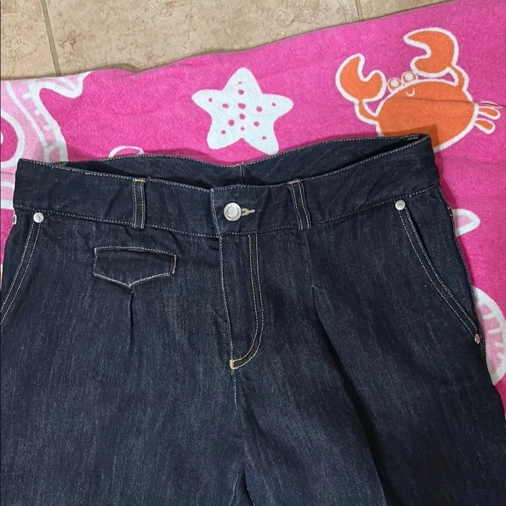 LACOSTE Dark Blue Denim Shorts